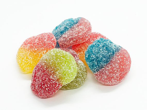 40mg THC Gummies - Jolly Rancher 2 Flavors in 1