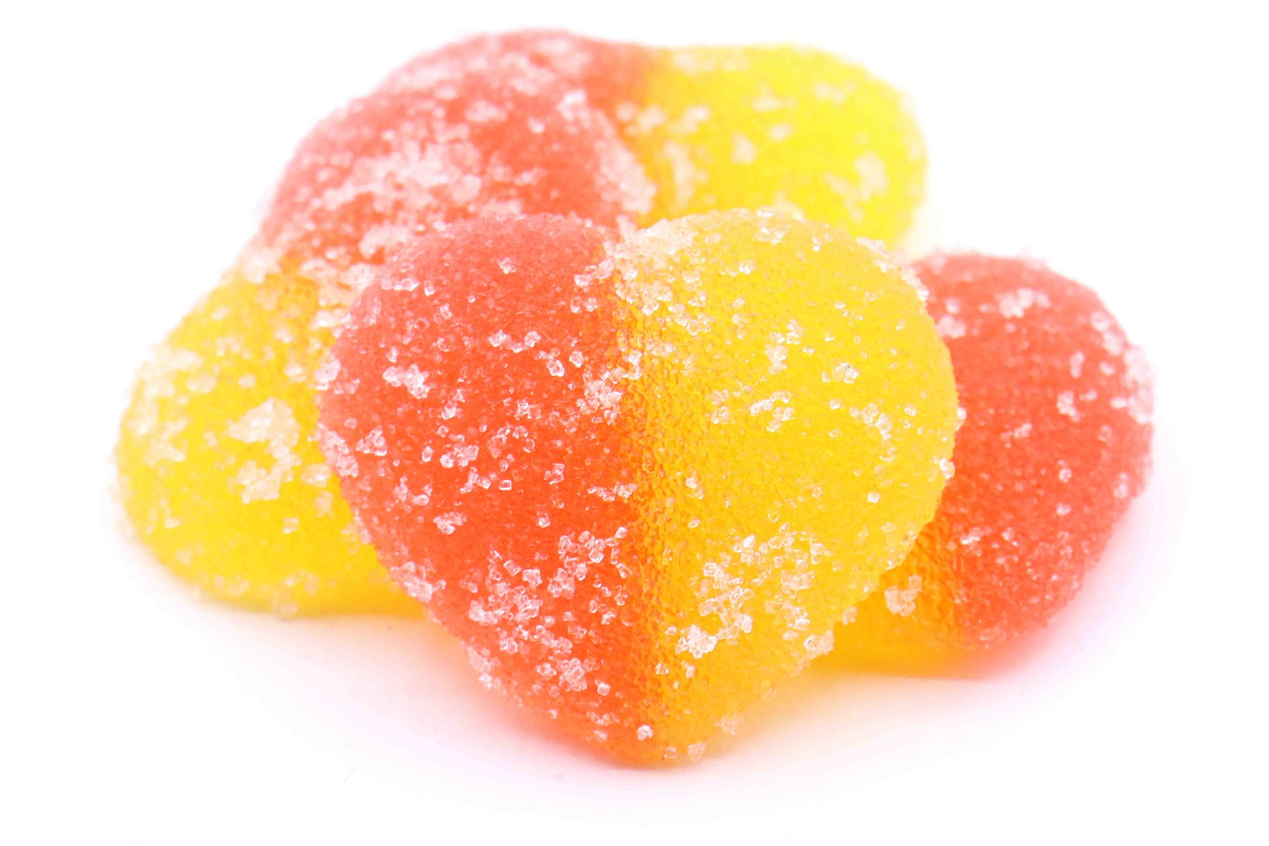 125mg THC Gummies - Juicy Peach Hearts