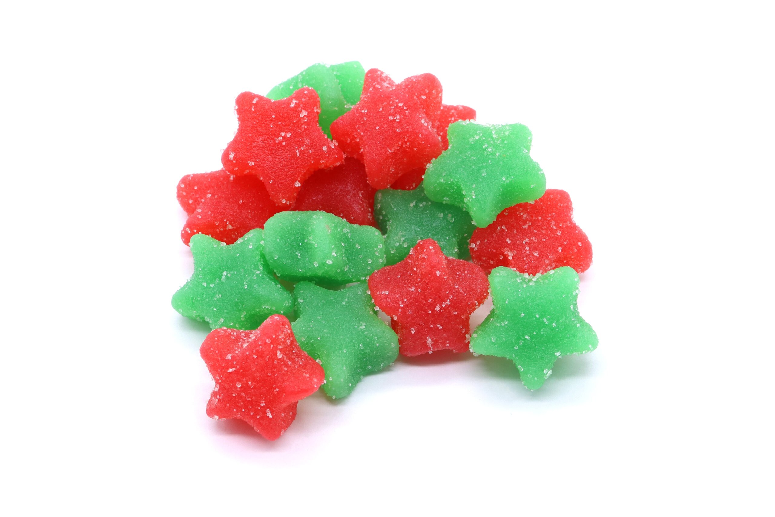 50mg THC Gummies - Christmas Sour Jelly Stars