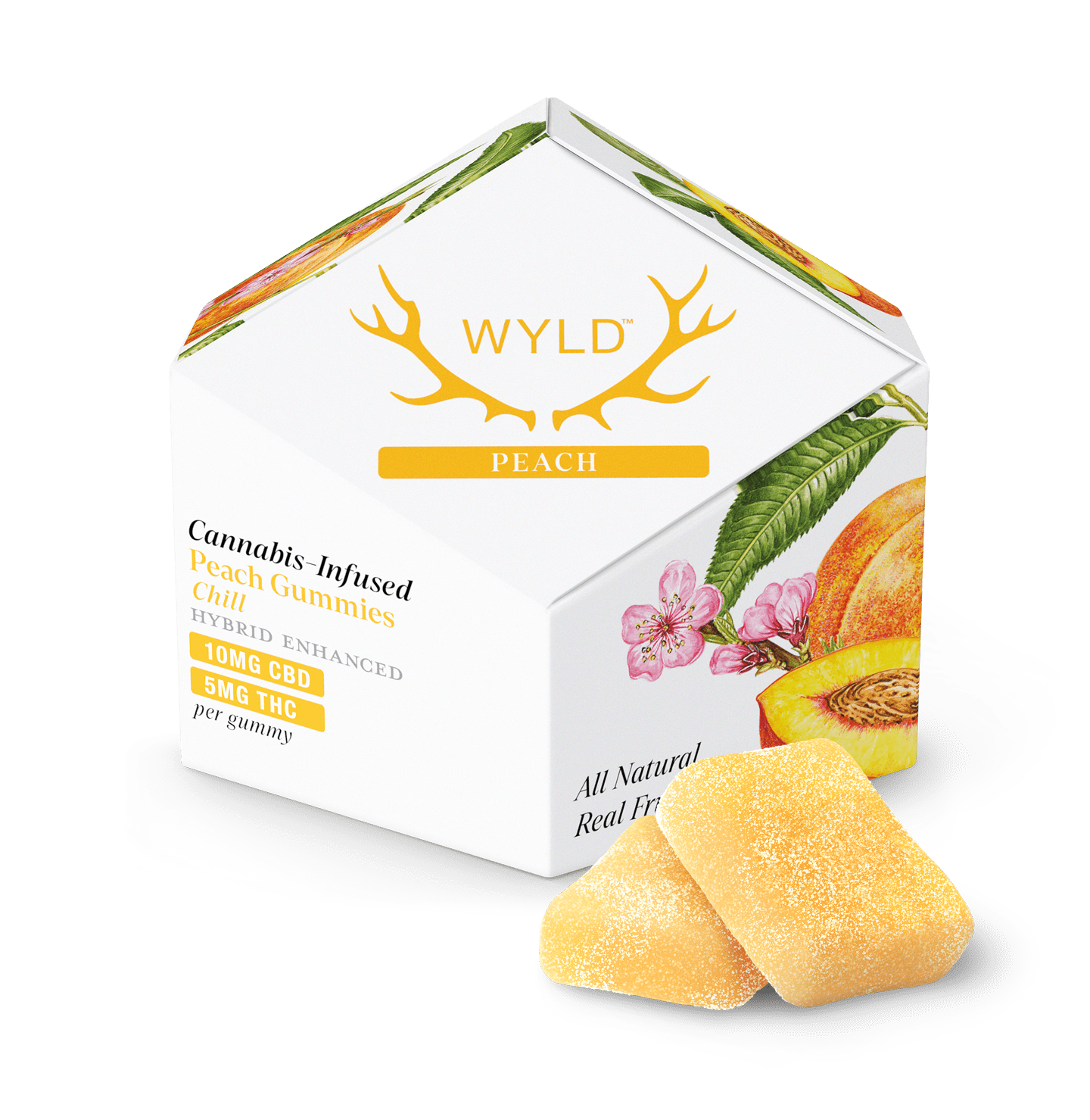 10mg CBD:5mg THC - WYLD Peach Gummies