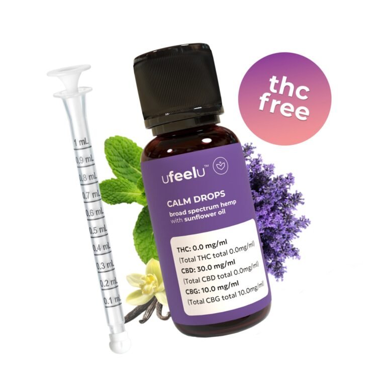 Ufeelu - 3:1 Calm Drops CBD:CBG - 30ml- Tincture