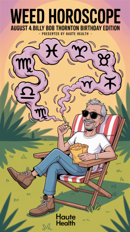 Billy Bob Thornton weed horoscope zodiac smoking poster