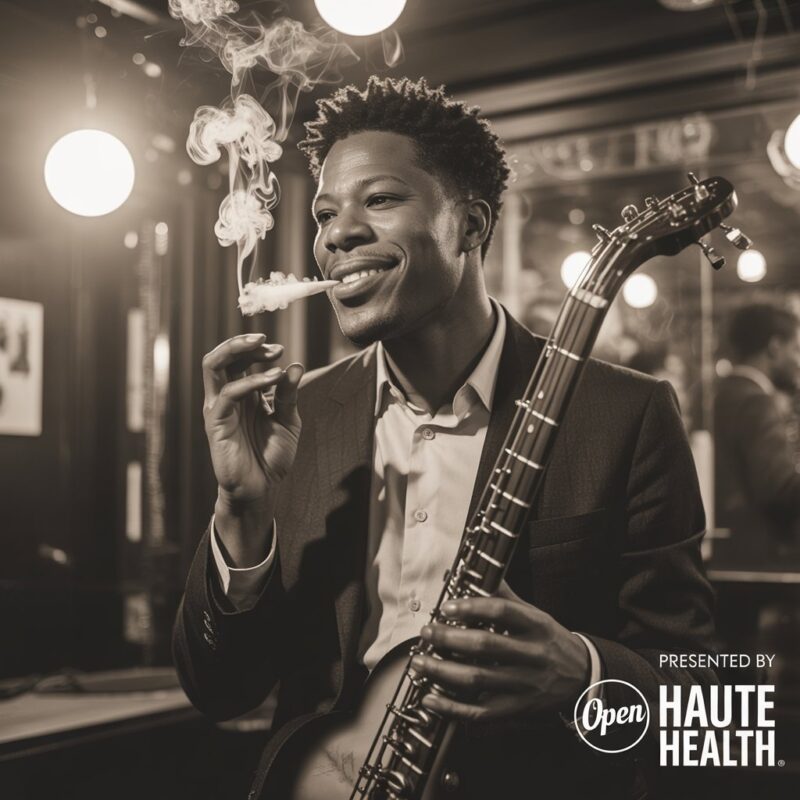 Weed Busters: Does Cannabis Make You More Creative? - What Sparks the Myth That Cannabis Boosts Creativity? Jazz musician enjoying cannabis while playing saxophone Canada