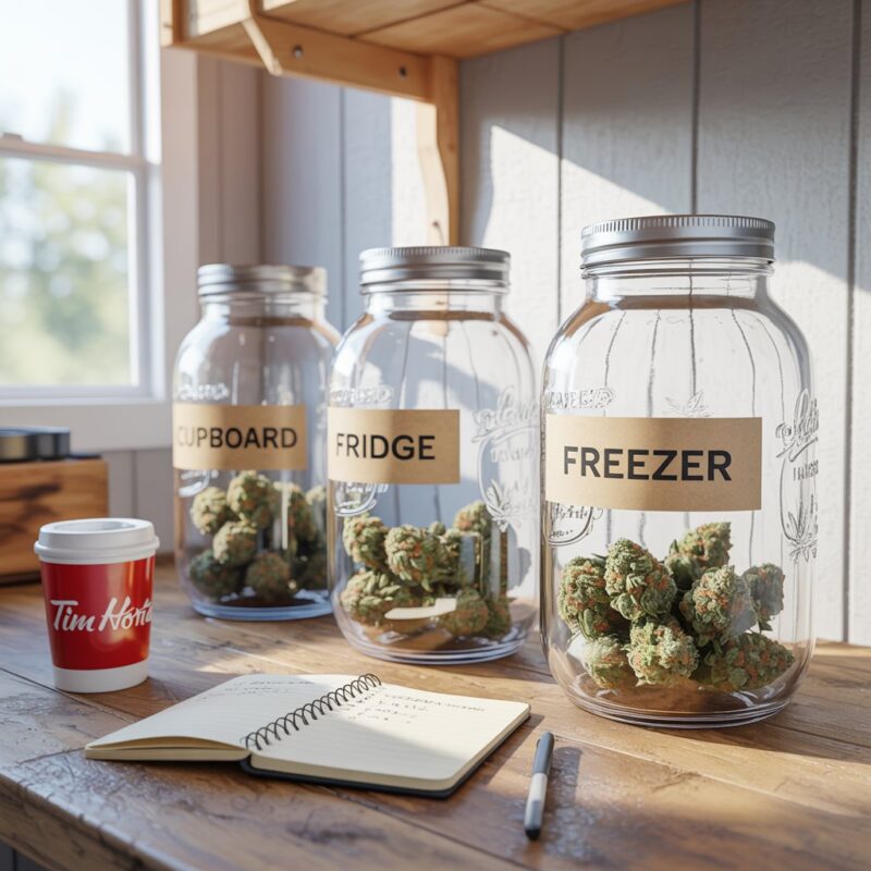 Weed Busters Experiment Setup. Freezing Weed Canada Step 1 Freezing Weed Canada Step 1