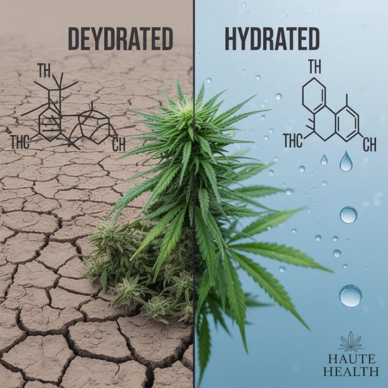 Dehydration vs THC effects in weed hangover comparison.