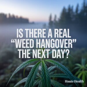 Weed hangover myth buster hero image with title overlay.