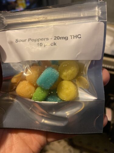 20mg THC Gummies - Sour Poppers